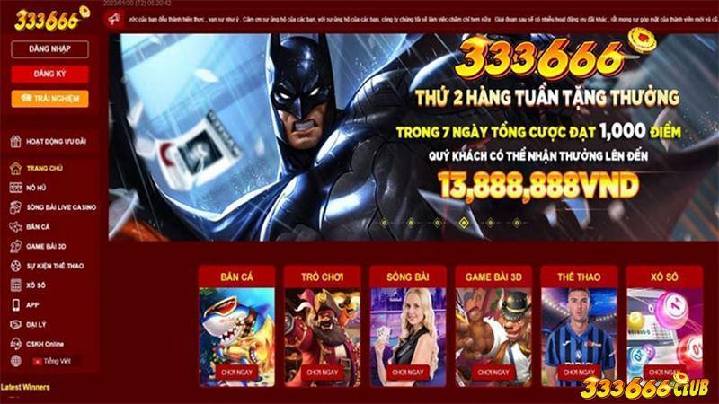 Tổng hợp hoạt động của nền tảng 333666